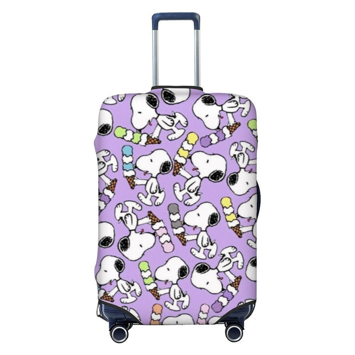 Unisex nano elastic suitcase cover with Snoopy comic motif, stretchy protective cover for trolley with four wheels Kalsten