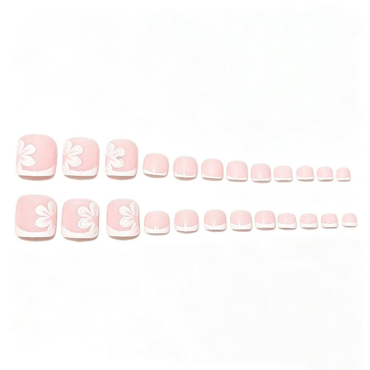 Elegant French Tip Pedicure Set Kalsten