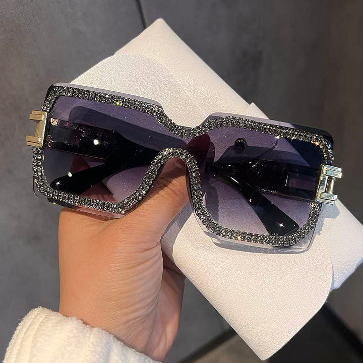 Women's Fashion Oversized Sunglasses with Sparkling Crystal Accents Kalsten