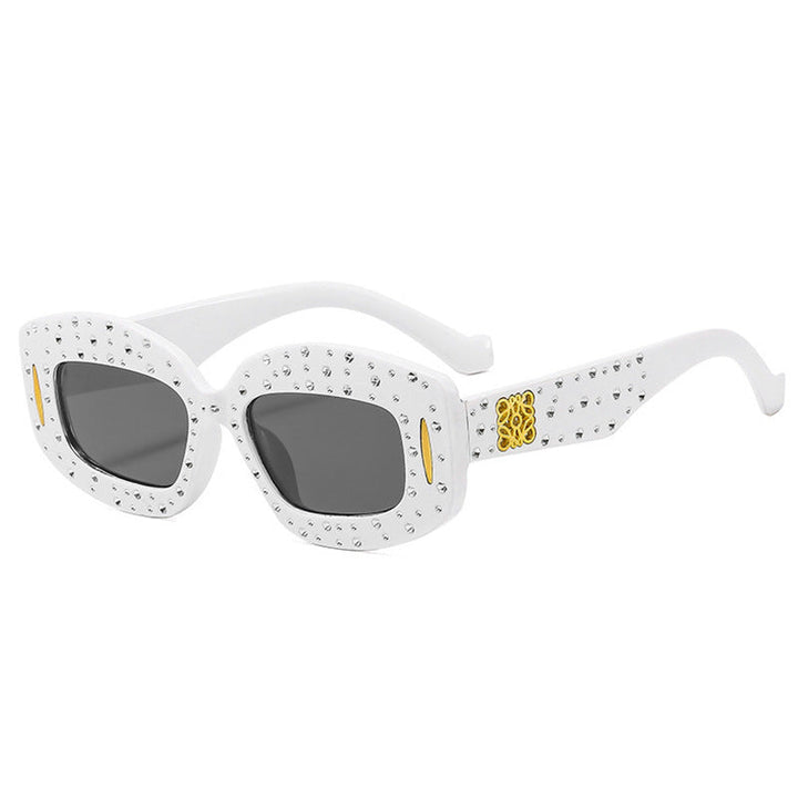 Women striking sunglasses with glamorous rhinestone details Kalsten