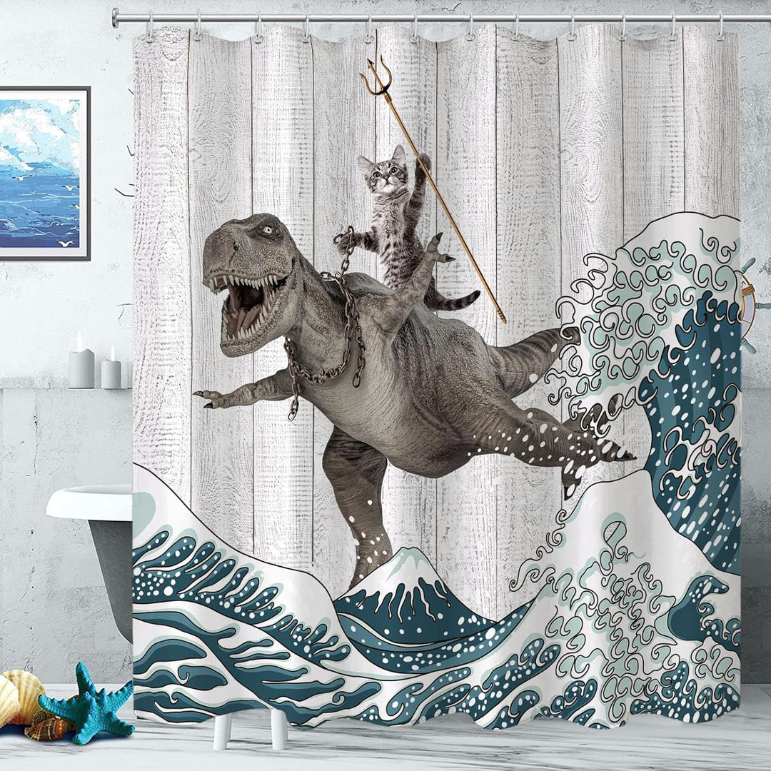 Ocean-Theme Shower Curtain Kalsten