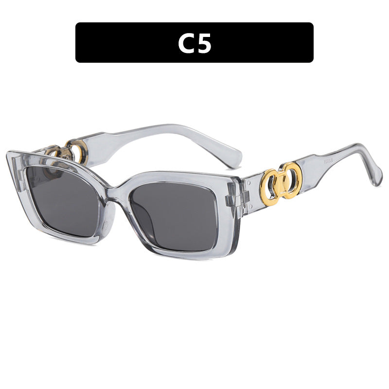 Women's fashionable square sunglasses with golden embellishments Kalsten