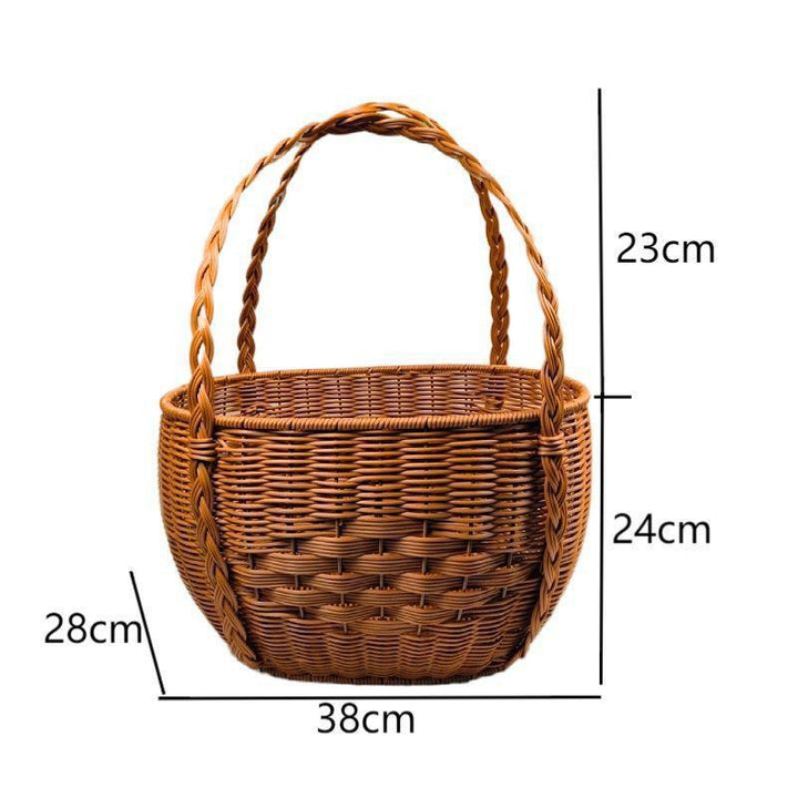 Handwoven Natural Wicker Storage Basket Kalsten