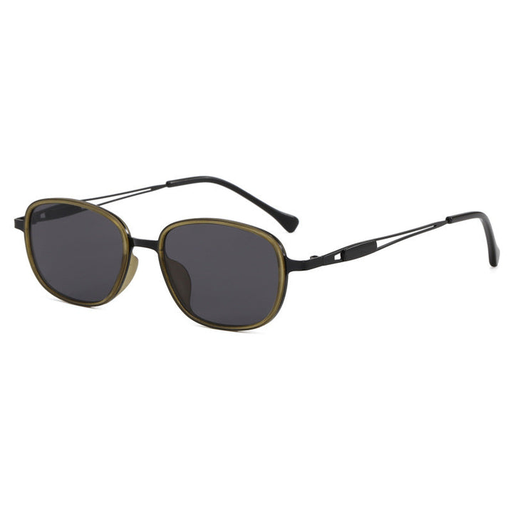 Fashionable sunglasses with square frame and slim metal frame Kalsten