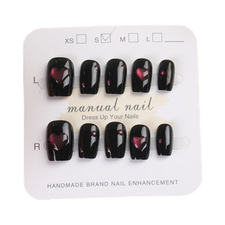 Heart Pattern Press-On Nail Set Kalsten