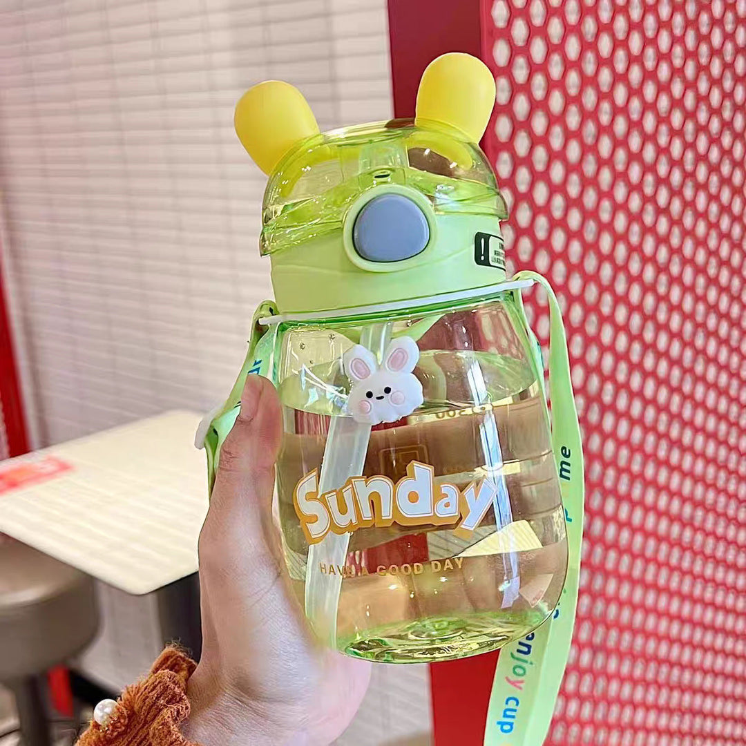 Ladies Animal-Friendly Water Bottle with Practical Straw Kalsten