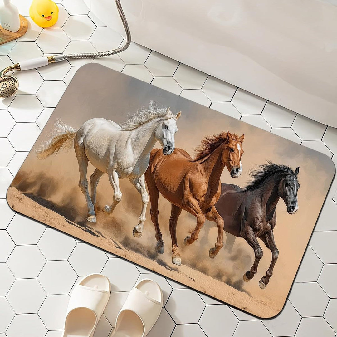 Floral-Patterned Comfort Bath Mat Kalsten