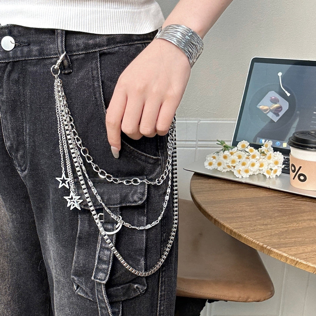 Fashionable chain belt with star pendants Kalsten