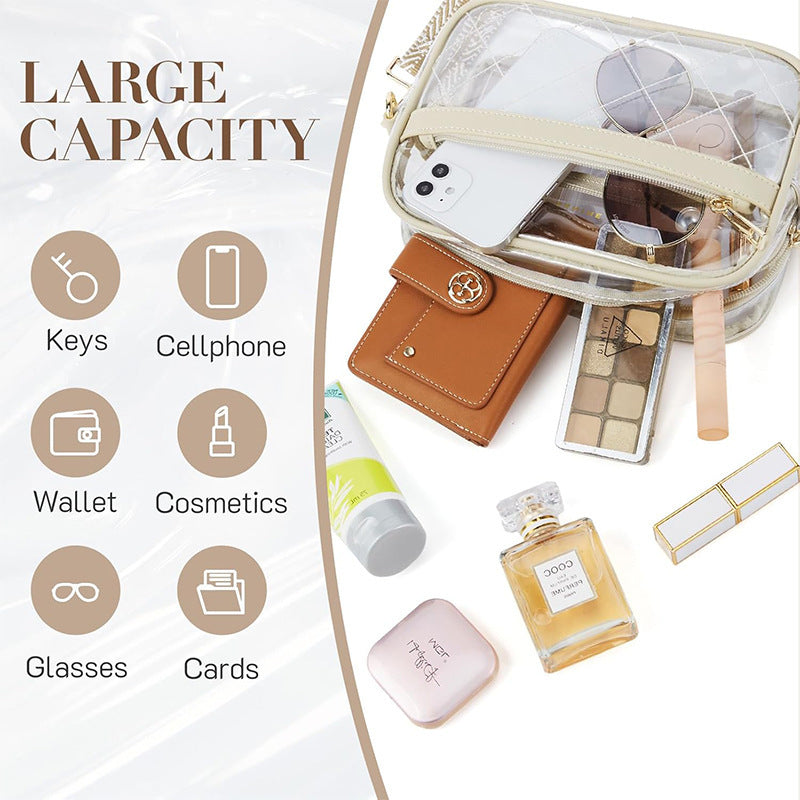 Transparent cosmetic bag with fashionable design Kalsten