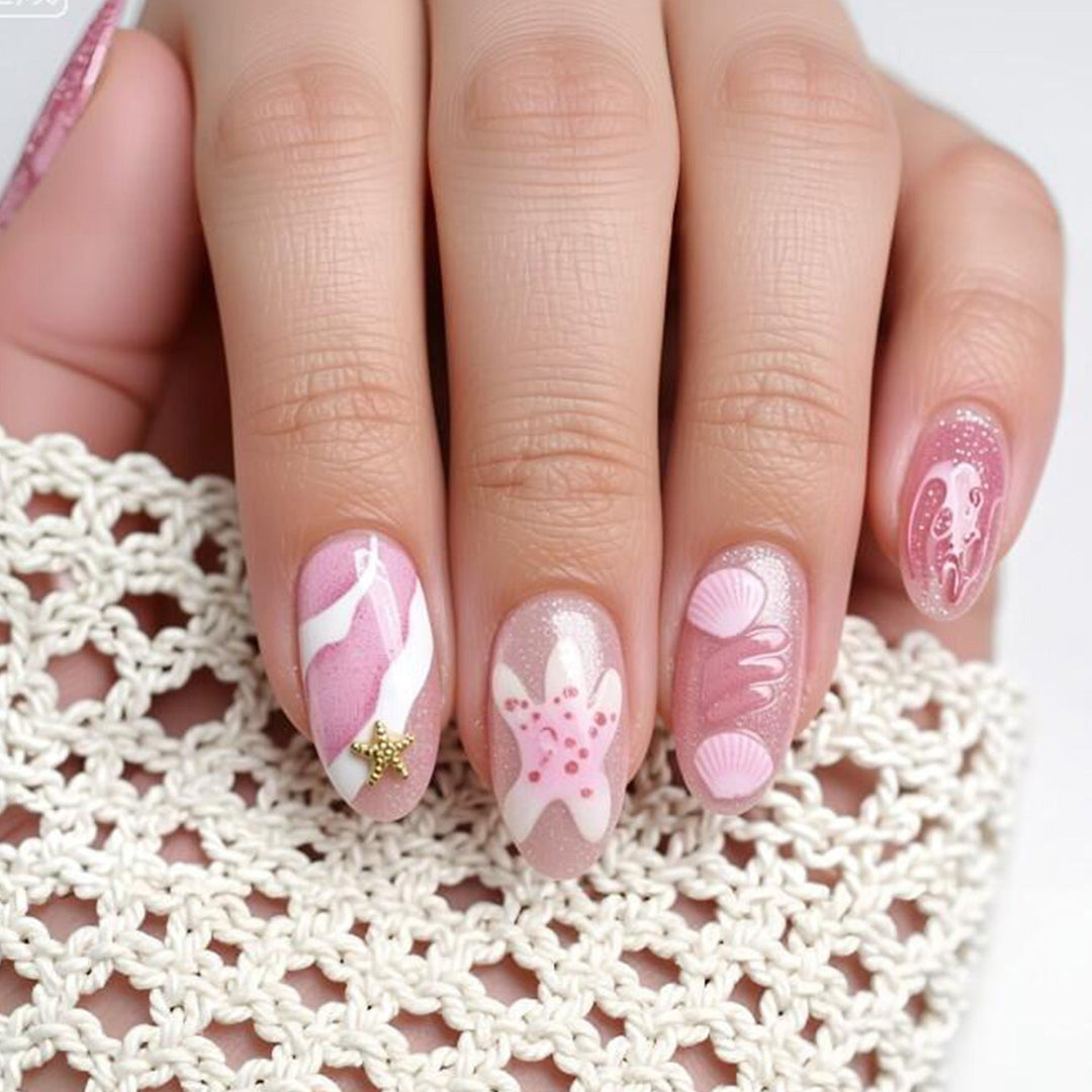 Artistic Floral Design Press-On Nail Set Kalsten 1787225204