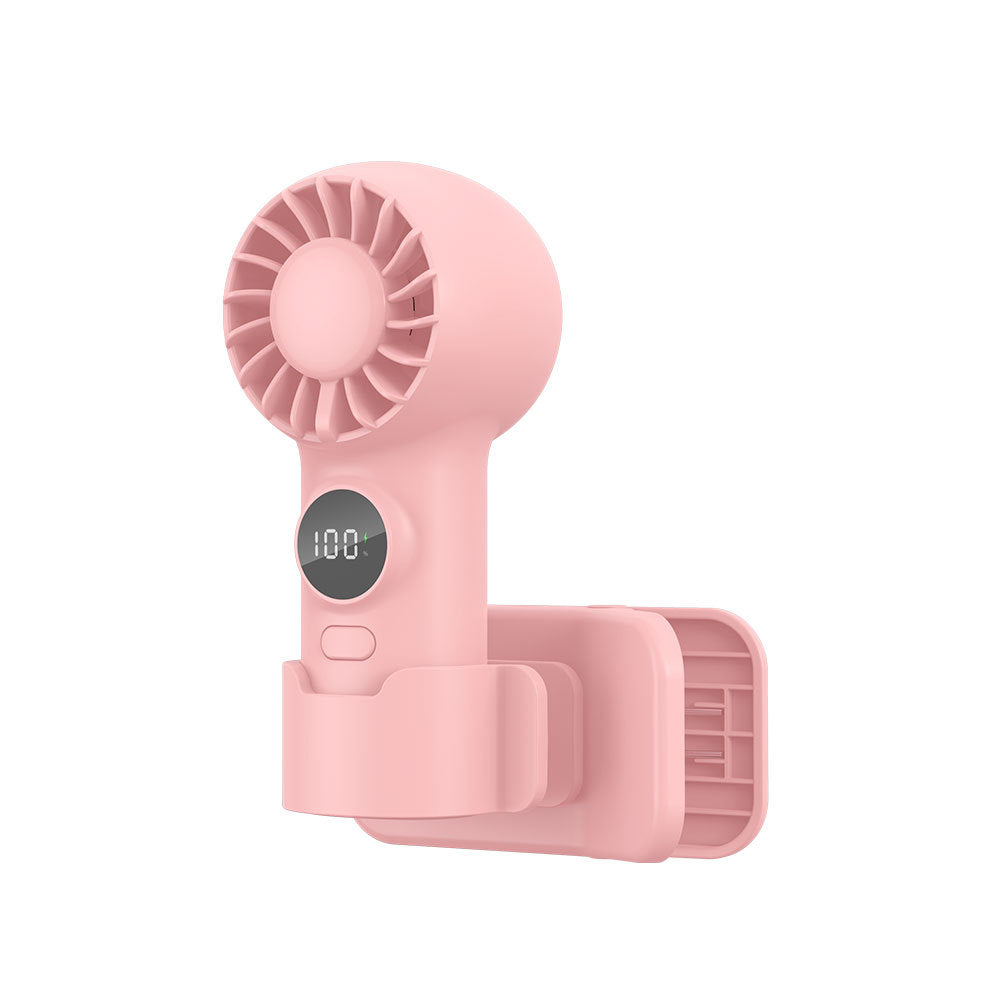 Unisex Mini Digital Display Rechargeable Handheld Fan Kalsten
