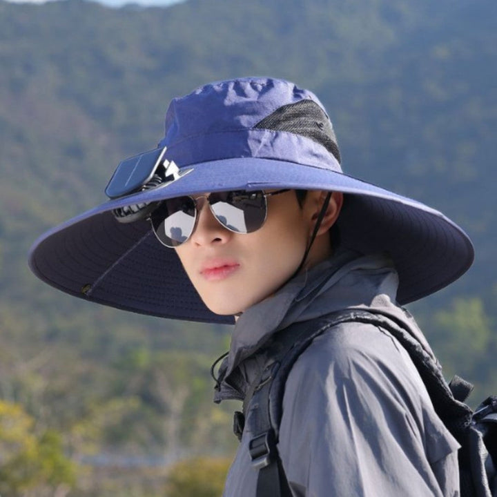 tactical fishing hat with wide brim, mesh ventilation and adjustable chin strap Kalsten