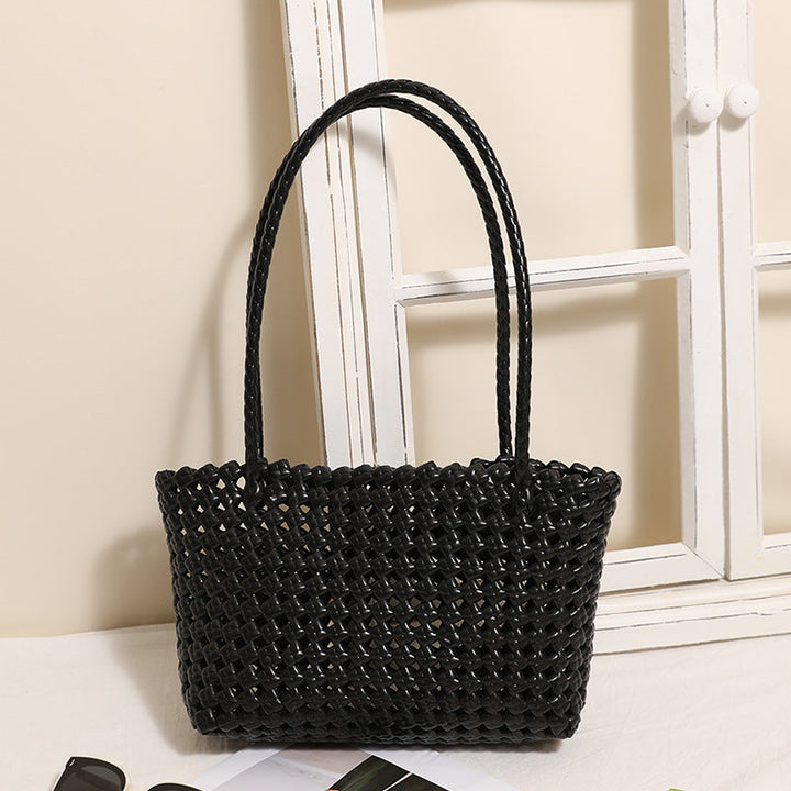 Braided Beach Bag with Practical Folding Mechanism Kalsten