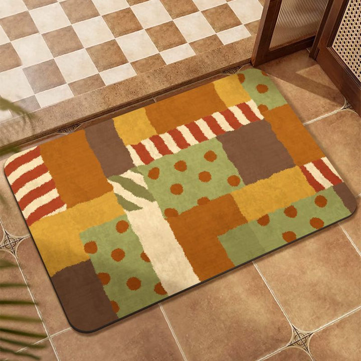 Abstract Patterned Memory Foam Bath Mat Kalsten