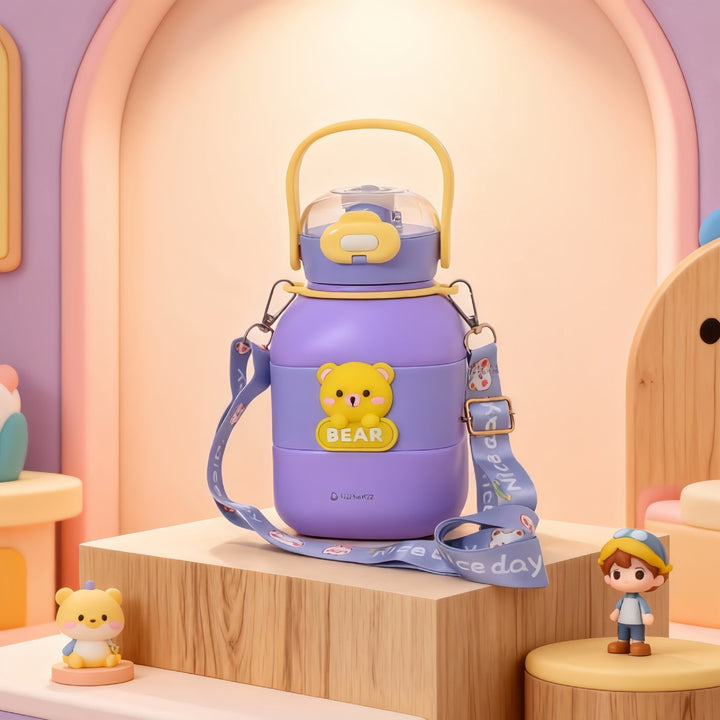 Child-friendly water bottle with carrying strap Kalsten