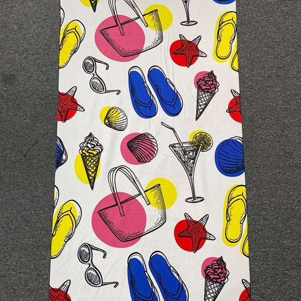 Beach towel with tropical flamingo design Kalsten