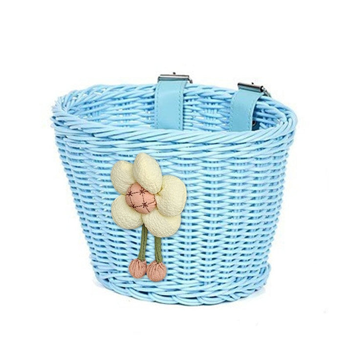Floral-Embellished Bicycle Basket Kalsten