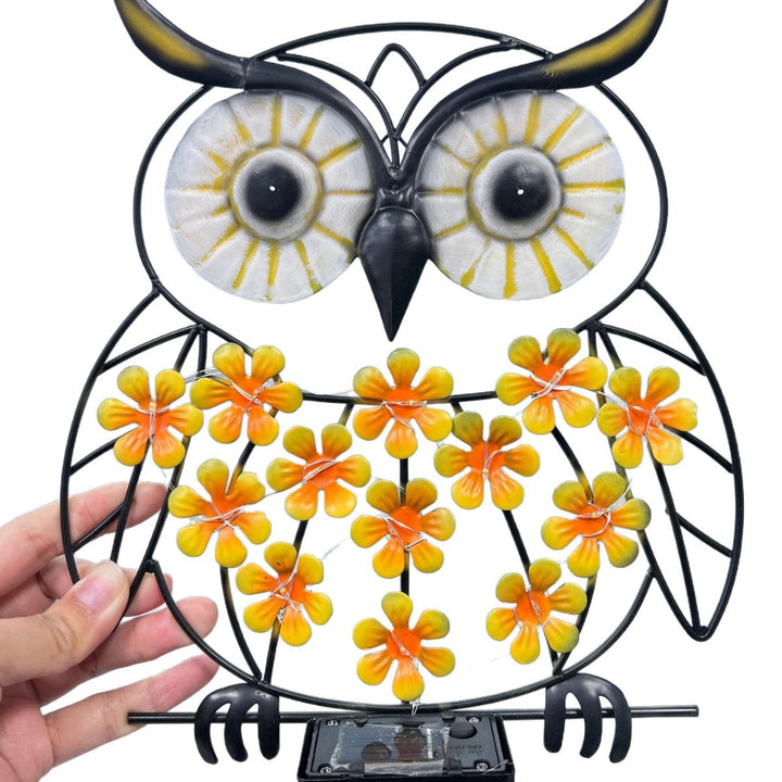 Decorative Metal Bee Wall Light With Integrated Fairy LED String And Solar Power Module Kalsten