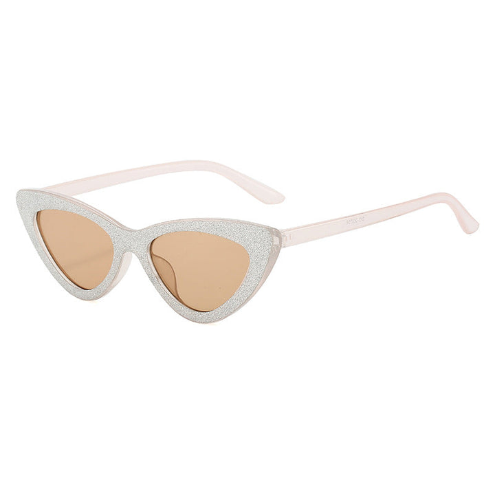 Ladies Cat-Eye Sunglasses with Glamorous Glitter Frame Kalsten