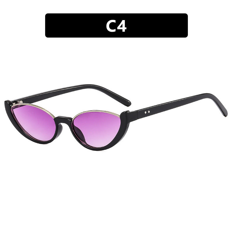 Women's Cat-Eye Sunglasses with Mirrored Lenses and Elegant Frame Kalsten