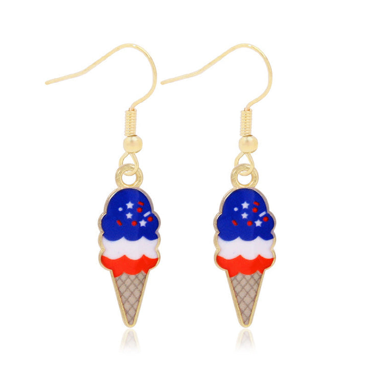 Women's long multi-layer star drop earrings with crystal embellishments and rhodium-plated alloy Kalsten