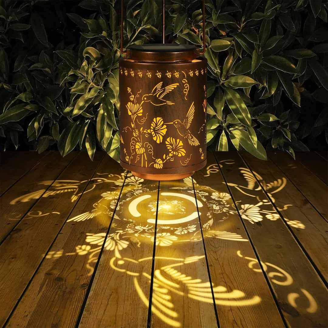 Intricate Metal Shadow Projection Table Lamp With Rechargeable LED Kalsten