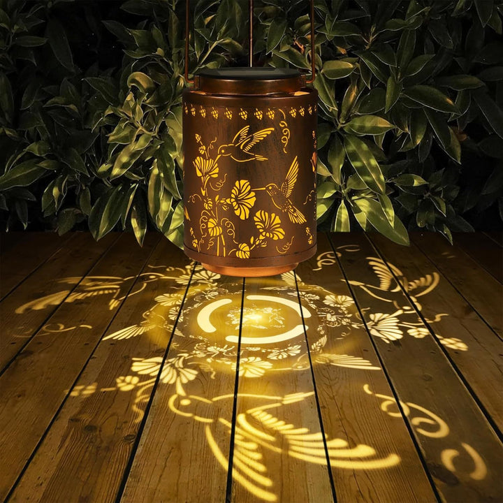 Intricate Metal Shadow Projection Table Lamp With Rechargeable LED Kalsten