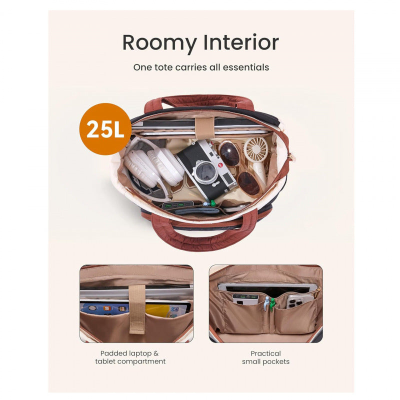 Multifunctional tote bag with padded interior and many compartments Kalsten