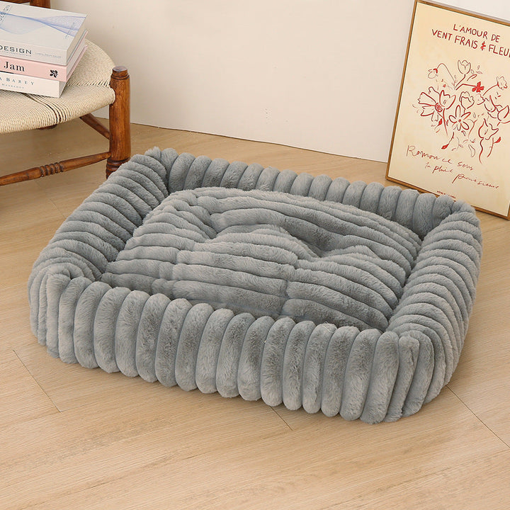Women Plush Pet Bed with High Edge Kalsten