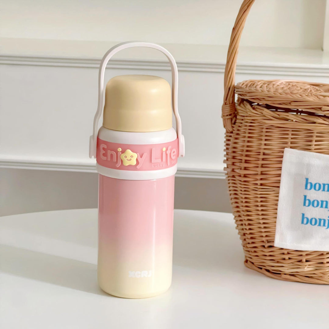 Women's plastic insulated bottle with ergonomic handle Kalsten