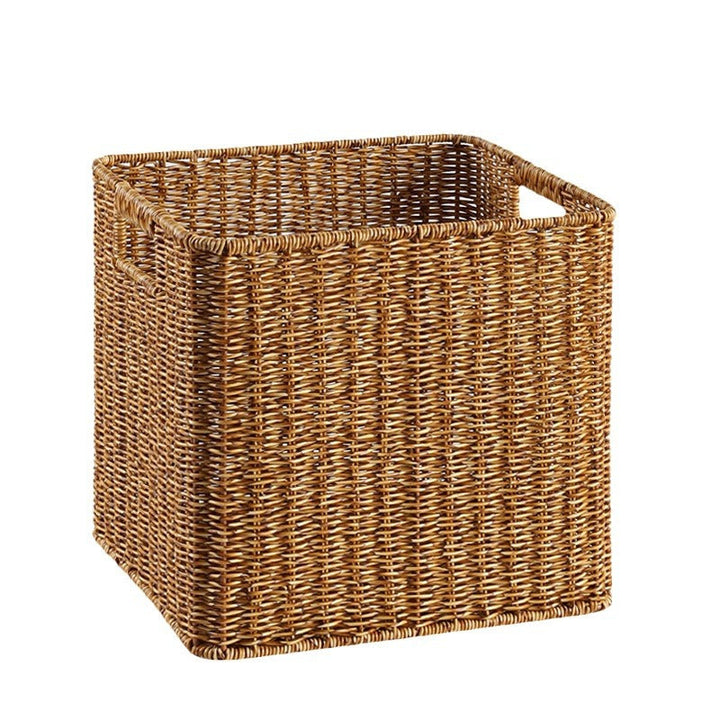 Unisex Rectangular Storage Basket made of braided rattan Kalsten