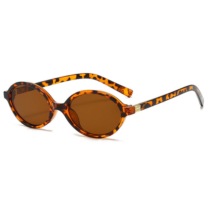 Women's fashionable oval glasses with golden accents Kalsten