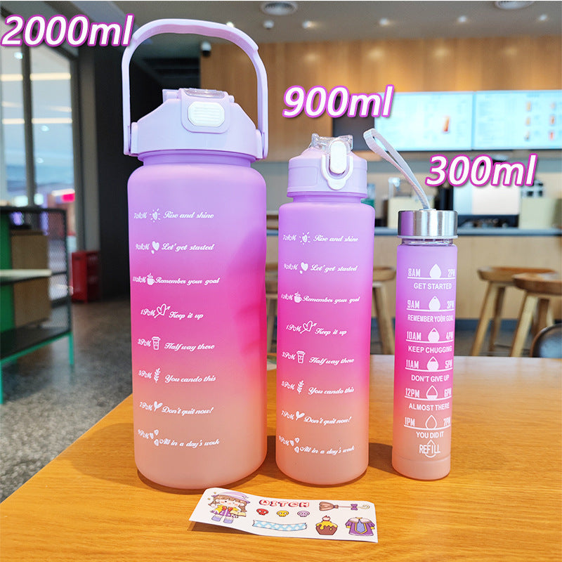 Women's ergonomic water bottle with motivational markings Kalsten