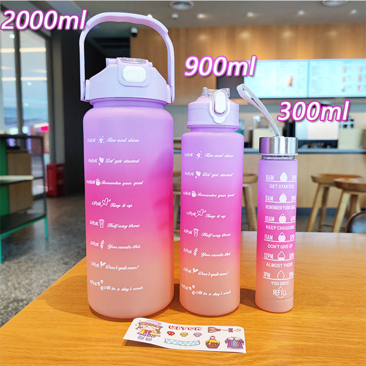 Women's ergonomic water bottle with motivational markings Kalsten