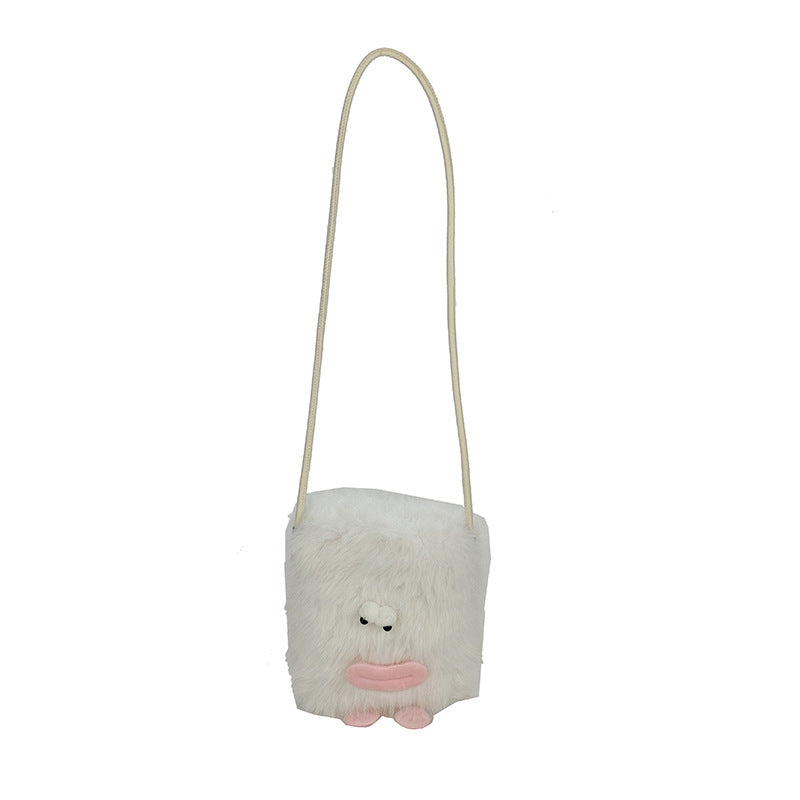 Plush shoulder bag with unique character design Kalsten