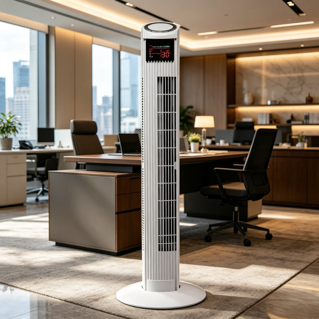 Cooling vertical oscillating tower fan with digital LED display and remote control Kalsten