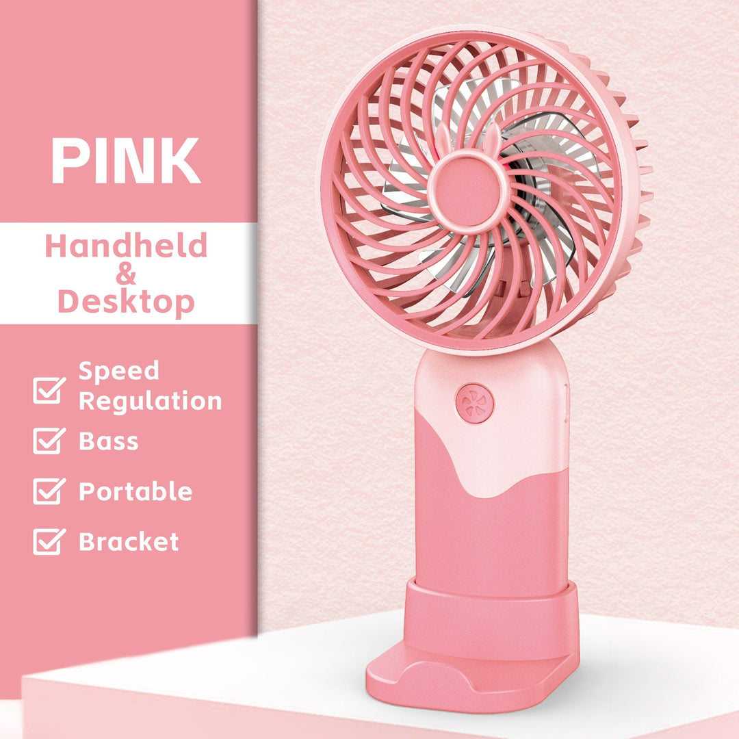 Ladies Portable Handheld Fan with Height Adjustable Stand Kalsten