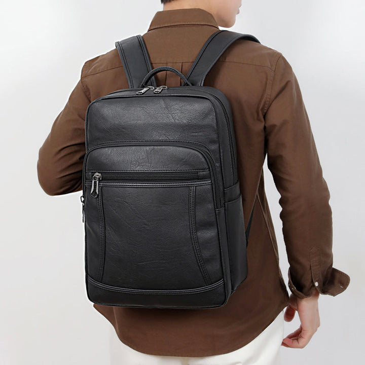 Elegant Backpack Made of Faux Leather with Multiple Compartments Kalsten