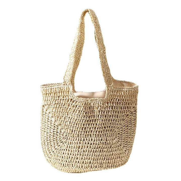 Handmade straw bag with comfortable inner bag Kalsten
