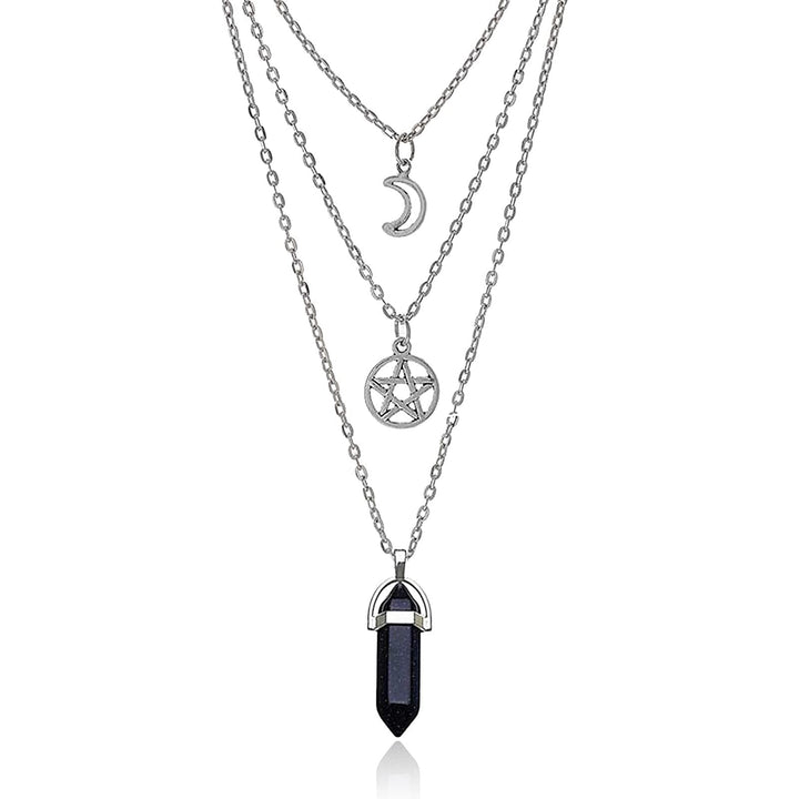 Layered Celestial Pendant Necklace Kalsten