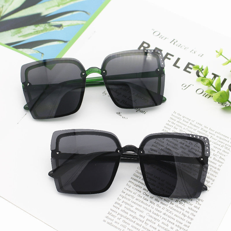 Ladies Square Sunglasses with Sparkling Frame Accents Kalsten