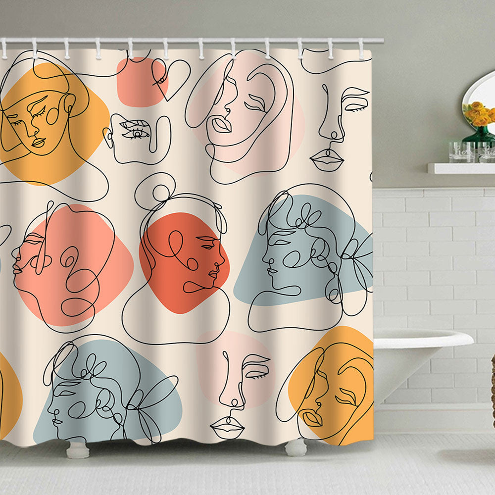 Abstract Botanical Print Shower Curtain Kalsten