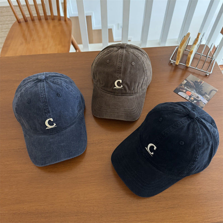 Men's Vintage-Inspired Washed Denim Cap Kalsten