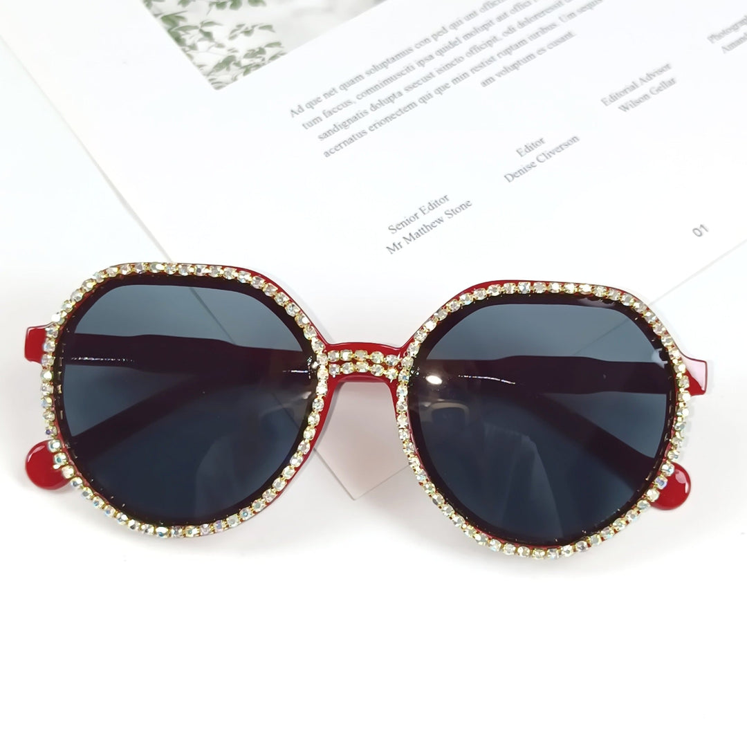 Women Glittering Oversized Sunglasses Kalsten
