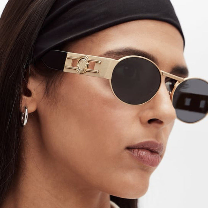 Ladies round sunglasses with fashionable metal frame and UV protection Kalsten