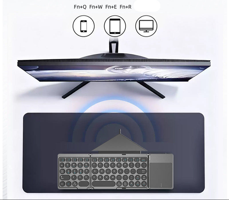 Ultra-Thin Bluetooth Folding Keyboard with Touchpad Kalsten