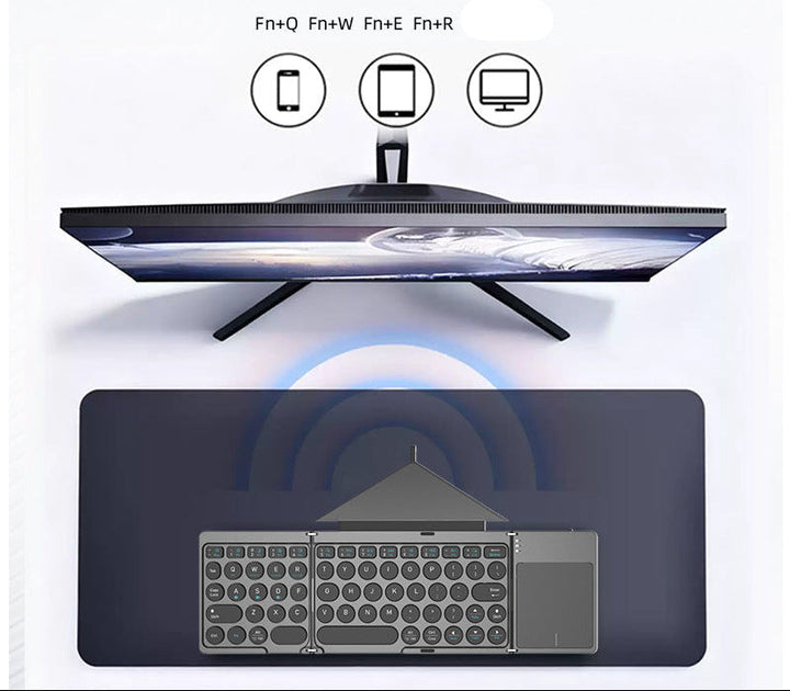 Ultra-Thin Bluetooth Folding Keyboard with Touchpad Kalsten