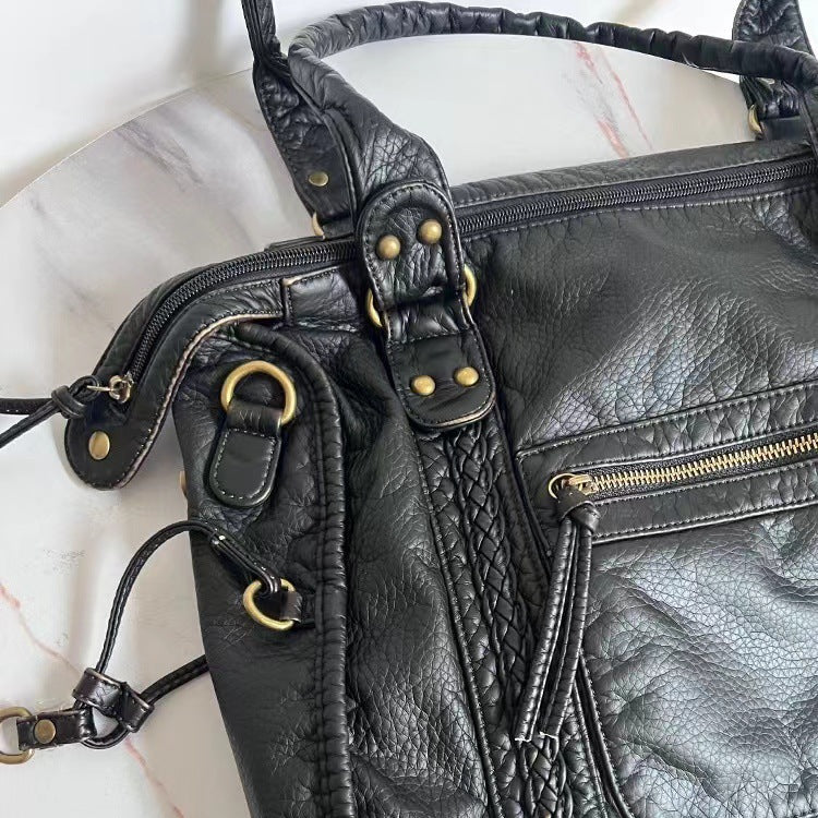 Ladies Shoulder Bag PU Leather Spacious with Laptop Compartment and Adjustable Strap | Kalsten
