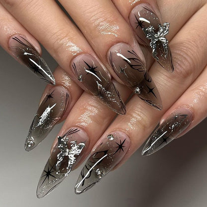 Artistic Stiletto Nail Design Acalora