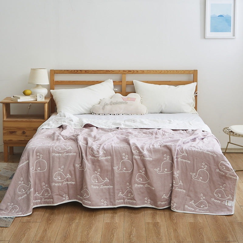 Women Elegant Blanket with Subtle Leaf Pattern Kalsten